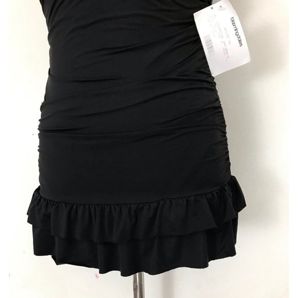 Kenneth Cole Reaction Strapless One Piece Swimsuit Ruffle Bottom Med. - Picture 6 of 11